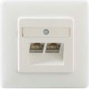 Rutenbeck UAEClassEAiso8/8Uprw sieťová zásuvka pod omietku panel s čelnou doskou a rámčekom 10 Gb/s biela; 138112070