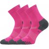 BOAZ kratšie športové ponožky z biobavlny VoXX Magenta 35-38 3 páry