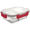 Orion Miska na zapekanie delená s plastovým vekom 23,5 x 18 x 7,5 cm
