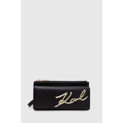 Karl Lagerfeld kožená kabelka čierna 240W3203
