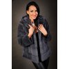 Max Original Leather Dámsky kožuch zajac-REX DFZ17-004 (S 40-42) - Dark grey - S