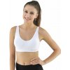 GINA Športová bambusová podprsenka bez kostíc s vycpávkami | 07014P - biela, XL/XXL