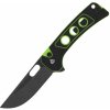 QSP Knife Unicorn 14C28N, black stonewashed Black/Neon G10 QS156-C2