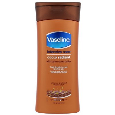 Vaseline Intesive telové mlieko pre suchú pokožku (Cocoa Radiant with Pure Cococa Butter) 200 ml