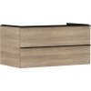 Hansgrohe Xelu Q Umývadlová skrinka, 50x98x55 cm, 2 zásuvky, prírodný dub/matná čierna 54080670-HG