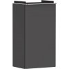 Hansgrohe Xelu Q Umývadlová skrinka, 63x34x27 cm, 1 dvierka, pánty vpravo, matná sivá/chróm 54016000-HG