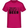 E190 Tričko - Nápis - Tento chlap potrebuje Pivo - Sorbetová - S - Pánske