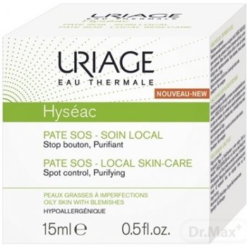 Uriage Hyséac lokálna starostlivosť na noc proti nedokonalostiam aknóznej pleti SOS Paste - Local Skin-Care Spot Control Purifying 15 g