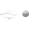 Döllken Profiles Vyrovnávací profil strieborný DP 71 58x900mm