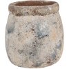 Clayre & Eef Dekoratívny béžovo-sivý antik terakotový džbán Teracci - Ø 14*14 cm - Clayre & Eef