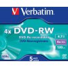 VERBATIM DVD-RW(5-pack)Jewel/4x//DLP/4.7GB