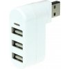 3-portový USB 2.0 HUB s otáčacou hlavou Biely