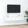 VidaXL TV stolíky 2 ks Biele 60x31x25,5 cm Lepené drevo