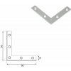 DOMAX NA montážny rohovník Galvanické pozinkovanie nastrieborno (ZNG) NA 50 - 50 x 50 x 10 x 2 mm (50 ks)