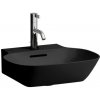 LAUFEN Ino závesné umývadielko s otvorom, s prepadom, 450 x 410 mm, matná čierna, H8163007161041