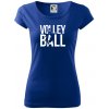 Volleyball nápis - Dámske tričko Pure - XS ( Kráľovská modrá )