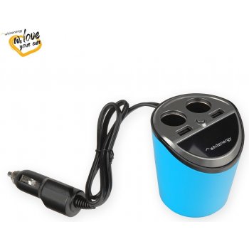 WE auto adaptér CUP 2x USB, 2x CS 5V 9.6A