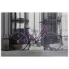Sivé prestieranie na stôl s motívom fialového bicykla Šírka 30 cm | Dĺžka 43 cm