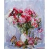 Kvety zo záhrady - Akad. mal. Igor Navrotskyi, originálny, ručne maľovaný obraz M (do veľkosti 65x65cm) Viac farieb