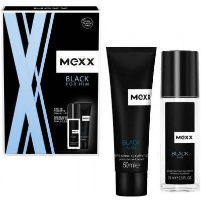 MEXX BLACK MAN deodorant 75ML + sprchový gél 50ML