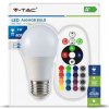 Žiarovka LED E27 SMART 6W, RGB+2700K, 470lm, A60, s ovládačom, blister, VT-2022 (V-TAC)