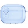 AppleKing transparentný obal so zapínaním a karabínou pre AirPods Pro 2 - modrý - možnosť vrátiť tovar ZADARMO do 30tich dní