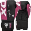 Boxerské rukavice RDX F4 so suchým zipsom Farba: ružová, Veľkosť: 10 oz