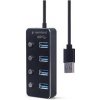 Gembird USB HUB I/O HUB USB3 4PORT/UHB-U3P4P-01 GEMBIRD