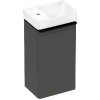 Hansgrohe Xelu Q - Skrinka s umývadielkom, 63x34x27 cm, 1 dvierka, pánty vľavo, matná sivá/matná čierna 54363670