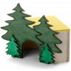 JK ANIMALS domček Les rohový pre škrečky 10×10×11 cm