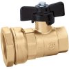 CALEFFI Mosadzné šróbenie DECA s guľovým ventilom, pre PE rúry - d25mm x 3/4