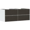 Hansgrohe Xevolos E - Umývadlová skrinka, 137x56x55 cm, 4 zásuvky, matná biela/textilná tmavá sivá 54196660