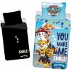 Jerry Fabrics Obliečky Paw Patrol PP325 svietiace Bavlna 140x200 70x90