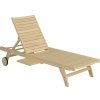 OBI Polohovateľné záhradné lehátko Canston agátové drevo 87 x 67 x 197 cm