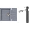Alveus SET A407 Steel 04 SETA407 - Drez Granitový Rock 30 - 595x475mm, vanička 320x400x160mm, + bateria Zina