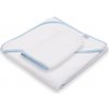 NEW BABY Detská froté osuška s kapucňou Basic 80 × 80 cm bielomodrá