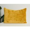 XPOSE® Mikroplyšová obliečka na vankúš - horčicová 40x60 cm, Mikroplyš