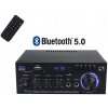 Silný zosilňovač 2 x 45 W rádio BT MP3