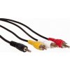 YANL kábel Stereo AV signálový kábel 3x RCA - JACK 3,5 mm 4 pólový 9008159