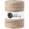 Bobbiny 3PLY Macramé Rope 5 mm 100 m Sand Špagát