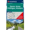 Davos Arosa Prättigau Klosters 1:40 000 turistická mapa KOMPASS 113
