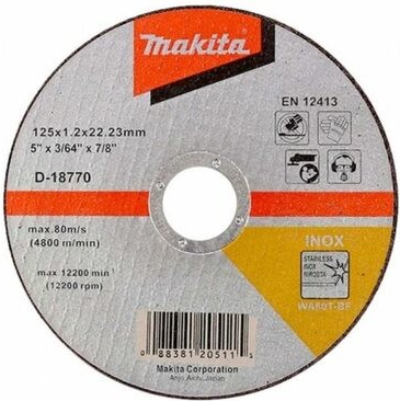 Makita D-18770 Rezný kotúč na nerez 125x1.2x22.23mm (D-18770)