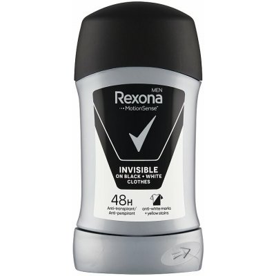 Rexona Men Invisible on Black + White Clothes tuhý antiperspirant pre mužov 50 ml