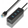 AXAGON HUE-S2BL 4x USB3.0 Charging húb 1.2m kábel