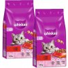 WHISKAS Adult 2x3,8 kg - kompletné suché krmivo pre dospelé mačky s lahodným hovädzím mäsom