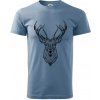 Jeleň kresba - Klasické pánske tričko vyššej gramáže - 2XL ( Denim )