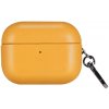 AppleKing obal z PU kože s karabínou pre AirPods Pro 2 (2022) - žltý - možnosť vrátiť tovar ZADARMO do 30tich dní
