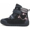 Detské dievčenské zimné topánky blikajúce LED D.D.step black W050-42707C 25