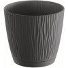 Prosperplast Kvetináč s miskou SANDY P antracit 23,9 cm