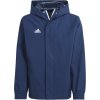 Juniorská futbalová bunda adidas, ENT22 AW JKTY tmavo modrá,biela 128